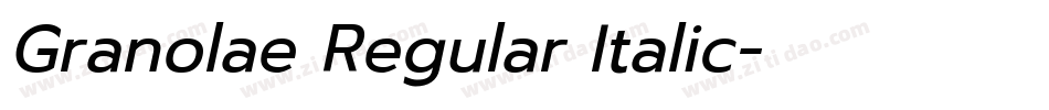 Granolae Regular Italic字体转换
